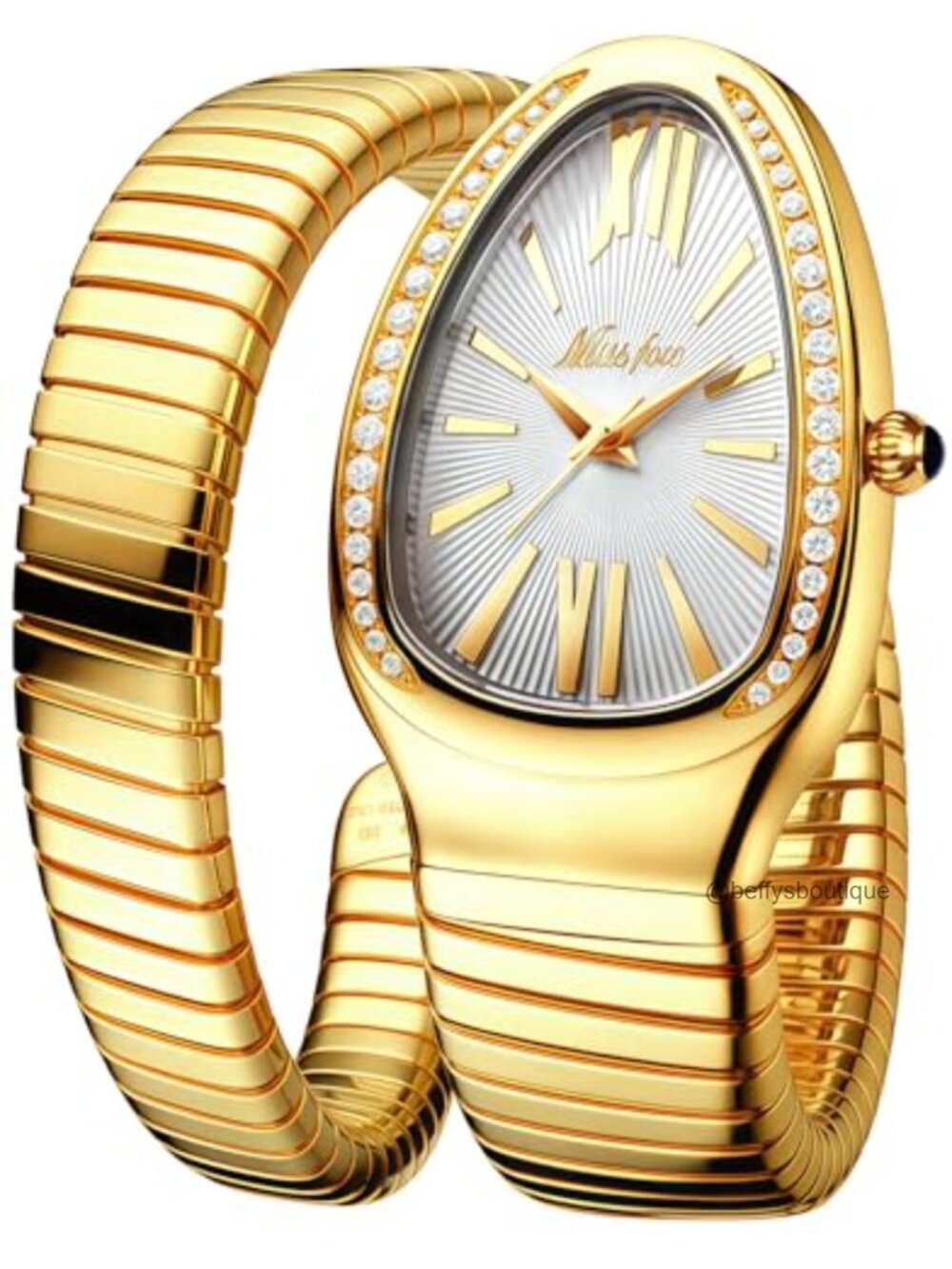 Snake Face Watch for Women Waterproof Steel Dainty Dress Wristwatch